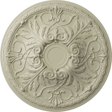 Ekena Millwork Tristan Ceiling Medallion (Fits Canopies up to 5 1/2"), Hand-Painted Clear Yellow, 26"OD x 3"P CM26TNCYF